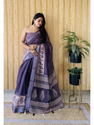 Purple Color Purple Saree