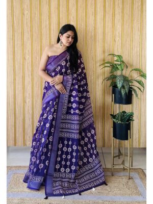 Voilet Color Voilet Saree