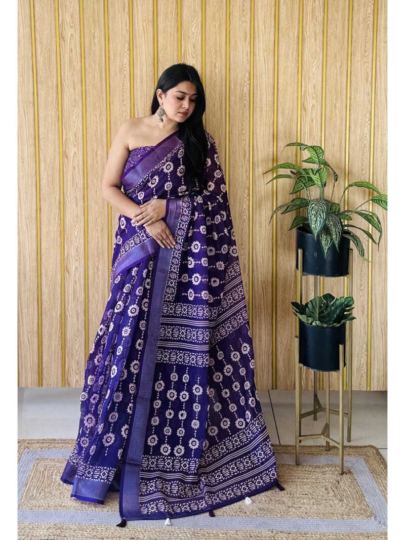 Voilet Color Voilet Saree