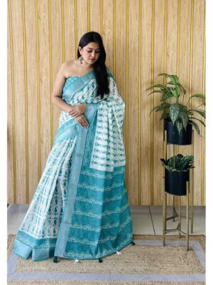 Sea Green Color Sea Green Saree