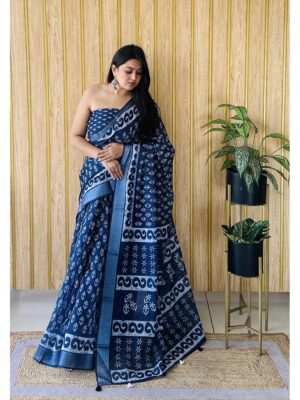 Blue Color Blue Saree
