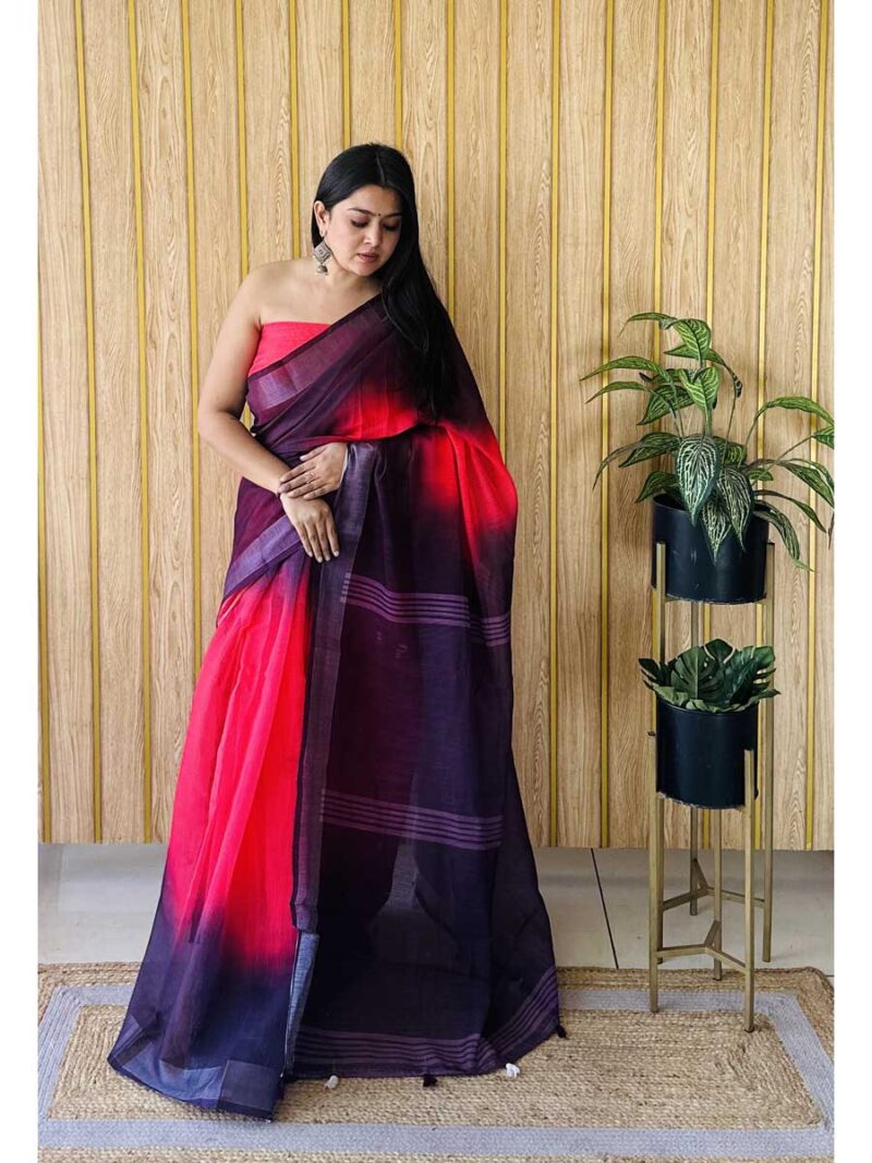 Red Color Red Saree