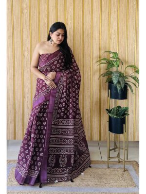 Burgundy Color Burgundy Saree