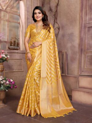 Yellow Color Yellow Saree