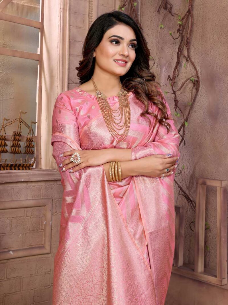Pink Color Pink Saree - Image 3