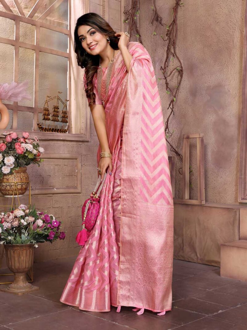 Pink Color Pink Saree - Image 4