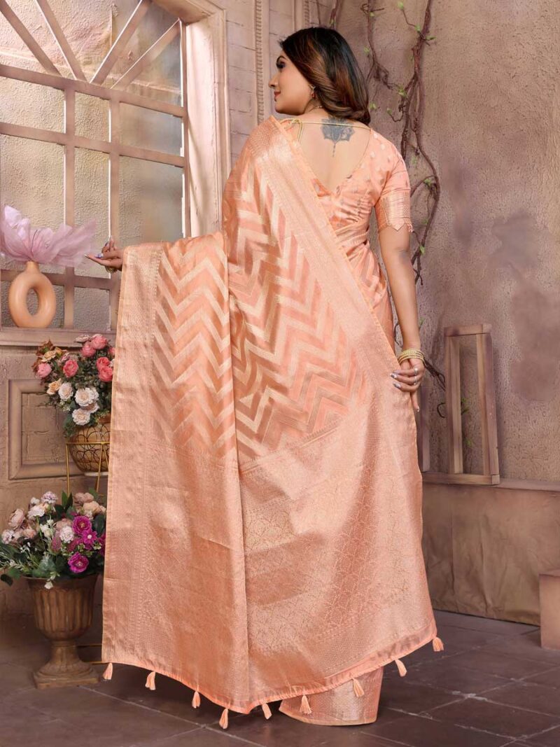 Peach Color Peach Saree - Image 2