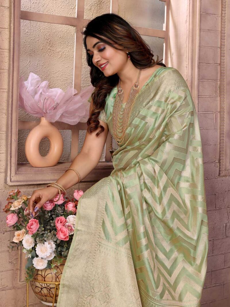 Pista Color Pista Saree - Image 3