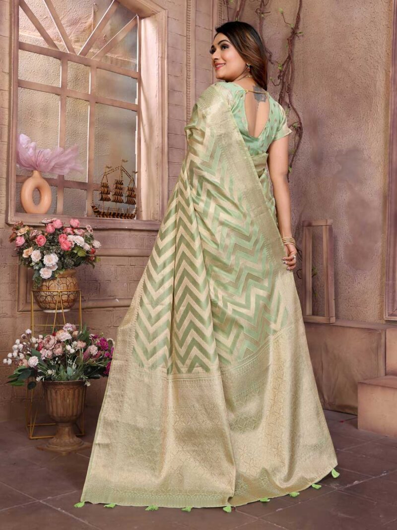 Pista Color Pista Saree - Image 2