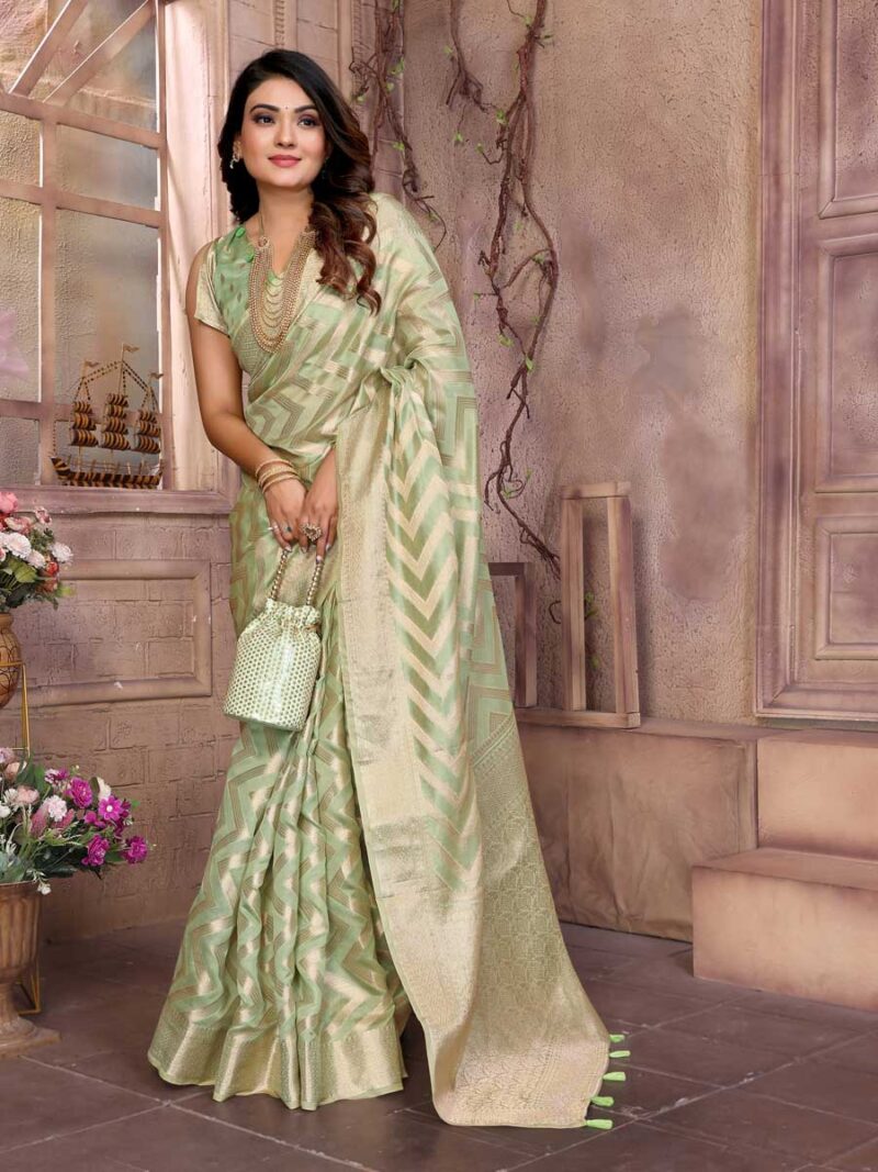 Pista Color Pista Saree - Image 4