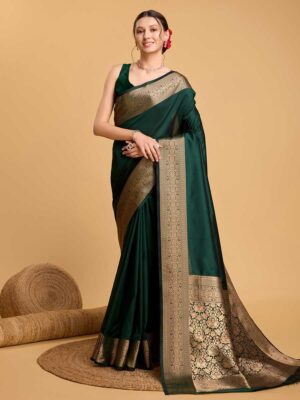 Green Color Green Saree