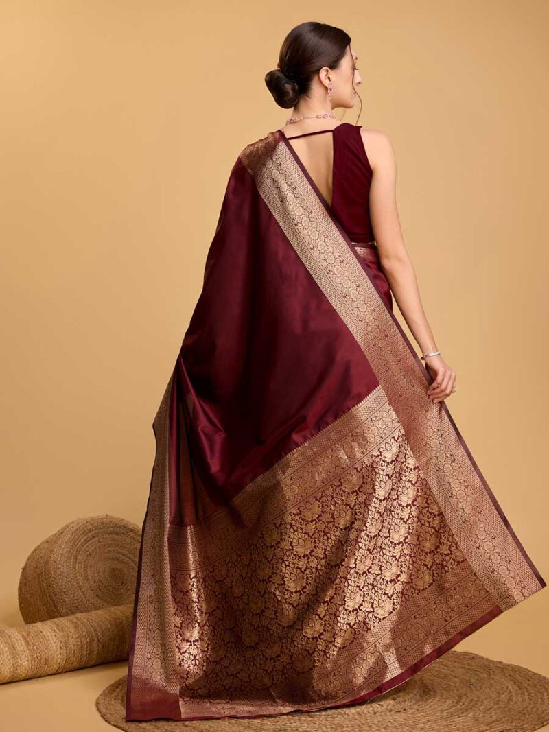 Maroon Color Maroon Saree - Image 2