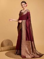 Maroon Color Maroon Saree