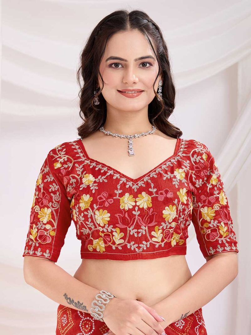Maroon Color Maroon Saree - Image 4