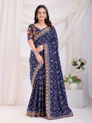 Blue Color Blue Saree