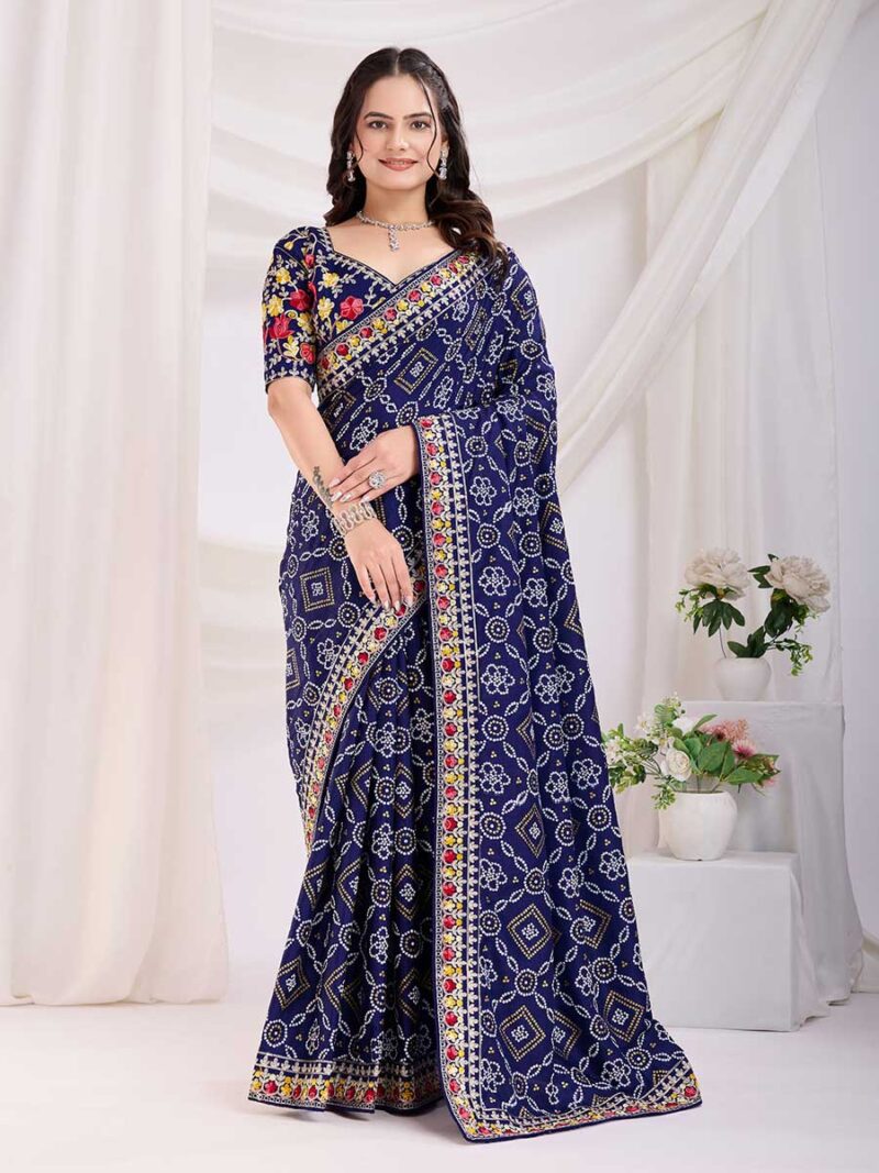 Blue Color Blue Saree