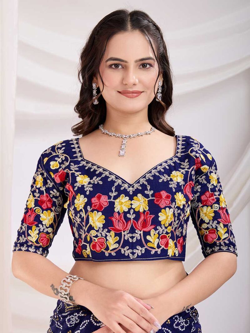 Blue Color Blue Saree - Image 4