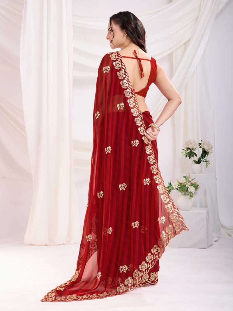 Maroon Color Maroon Saree - Image 2