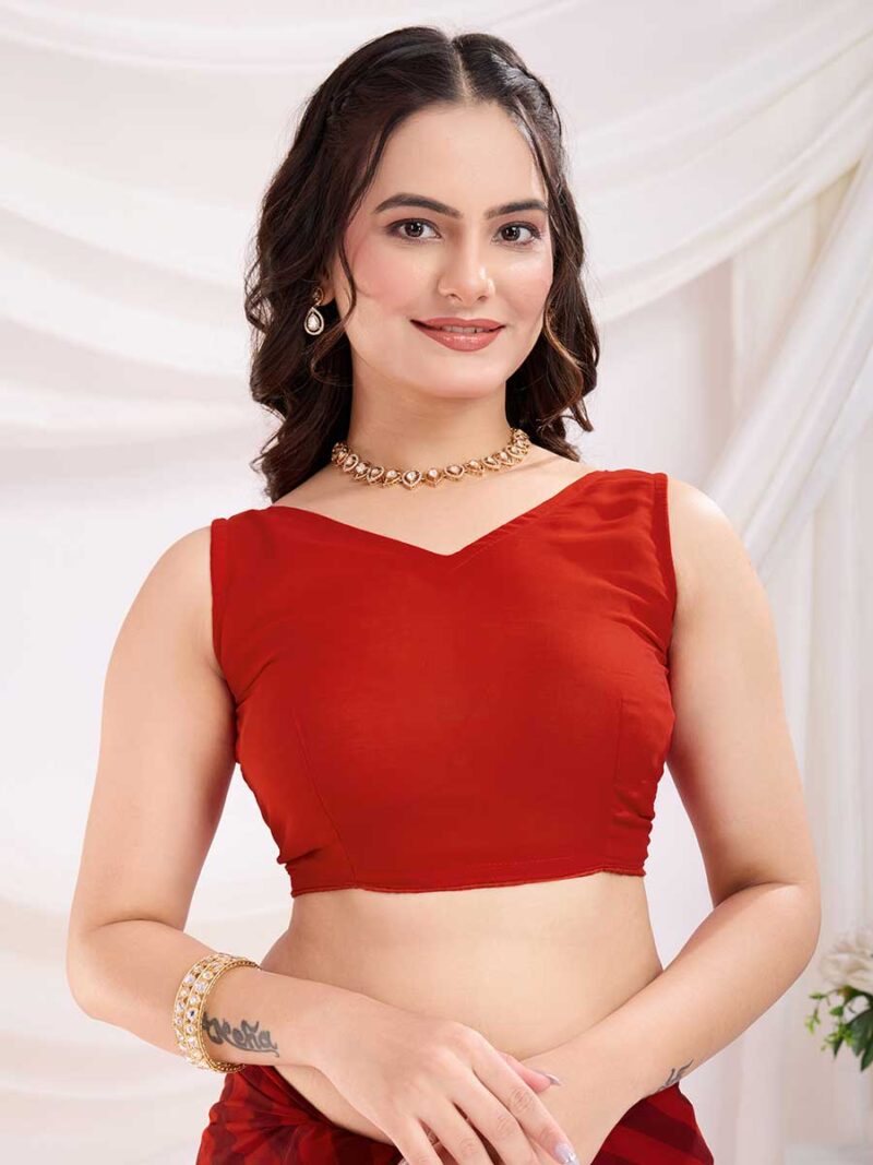 Maroon Color Maroon Saree - Image 4