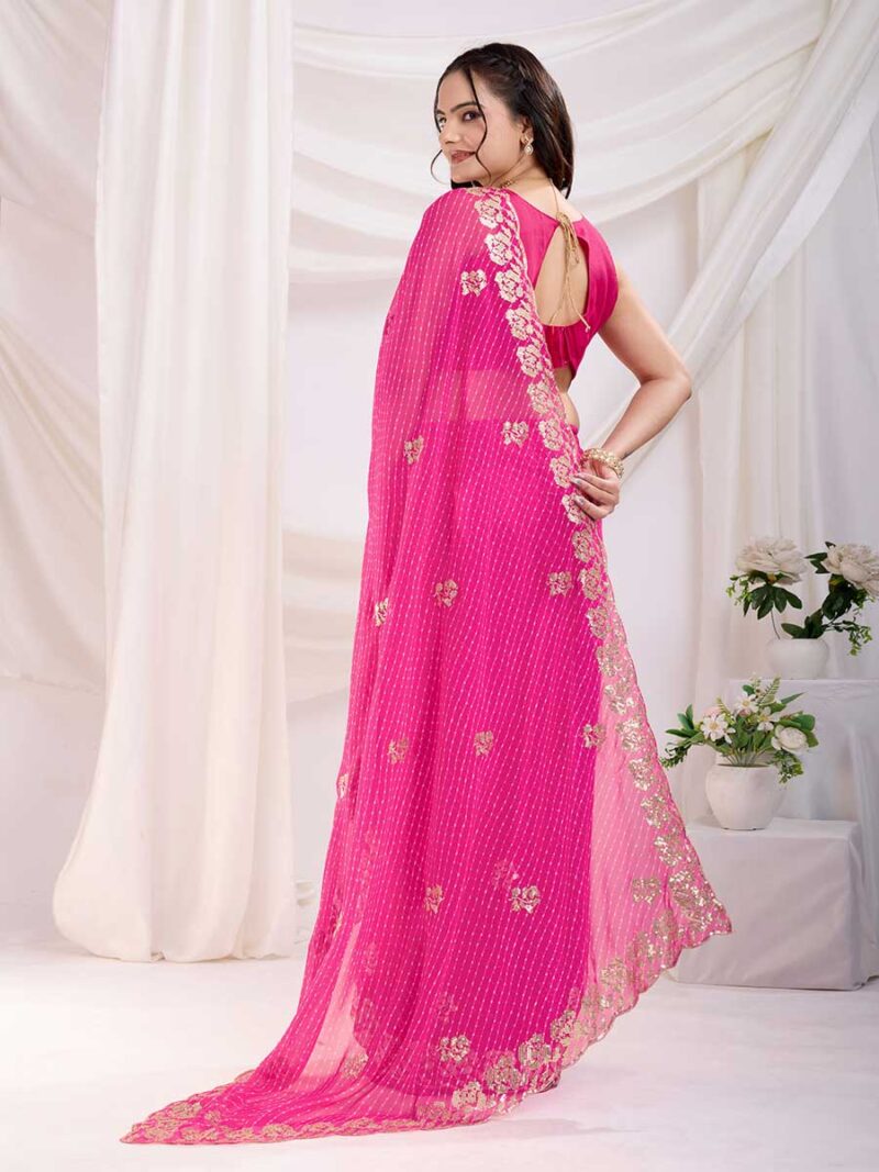 Pink Color Pink Saree - Image 2
