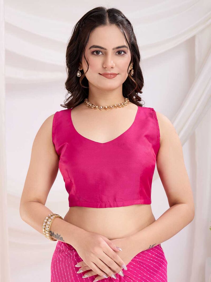 Pink Color Pink Saree - Image 4
