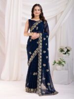Blue Color Blue Saree