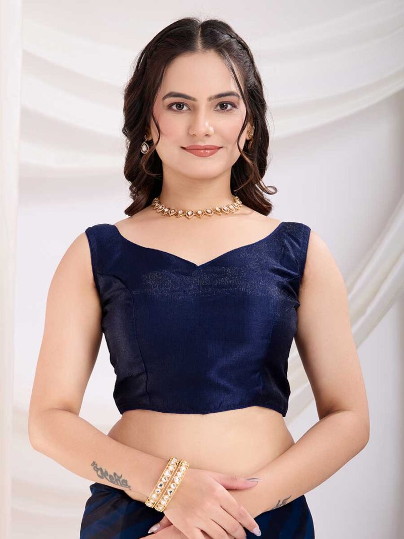 Blue Color Blue Saree - Image 4