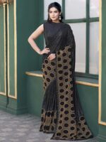Black Color Black Saree