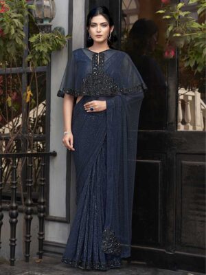 Navy Blue Color Navy Blue Saree