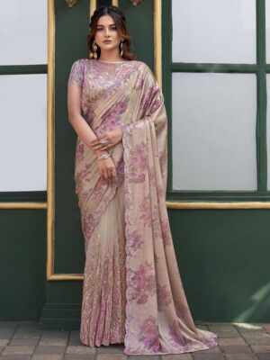 Beige Color Beige Saree