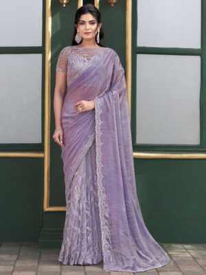 Lovender Color Lovender Saree