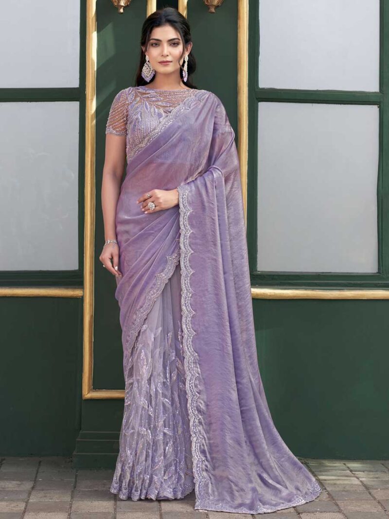 Lovender Color Lovender Saree