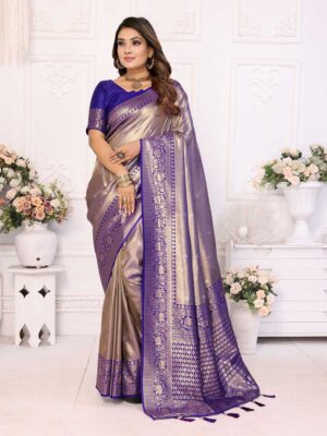 Lavender Color Lavender Saree