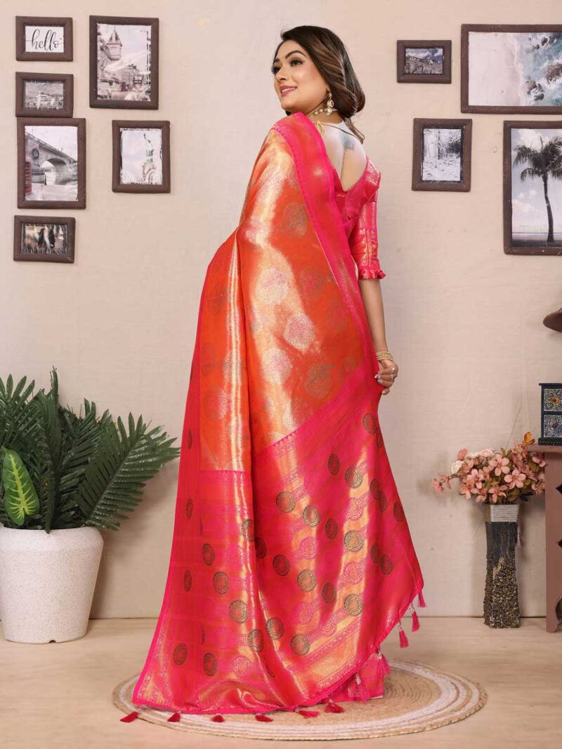Orange Color Orange Saree - Image 2