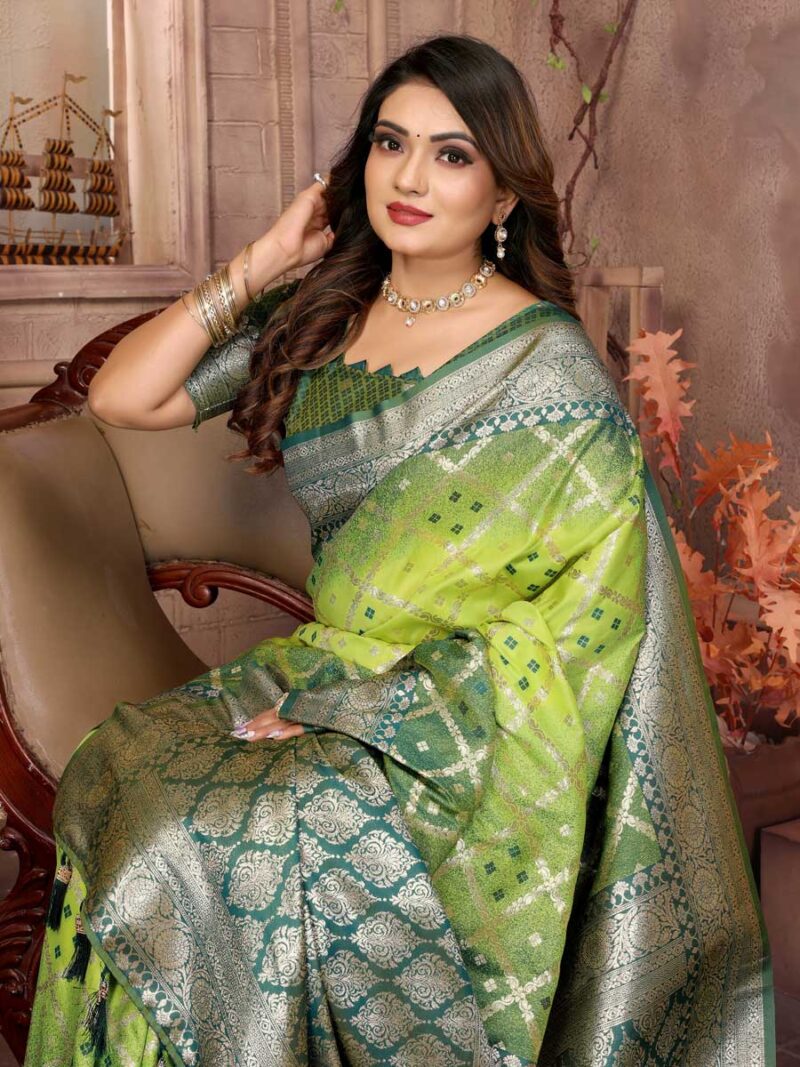 Pista Color Green Saree - Image 3