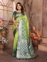 Pista Color Green Saree