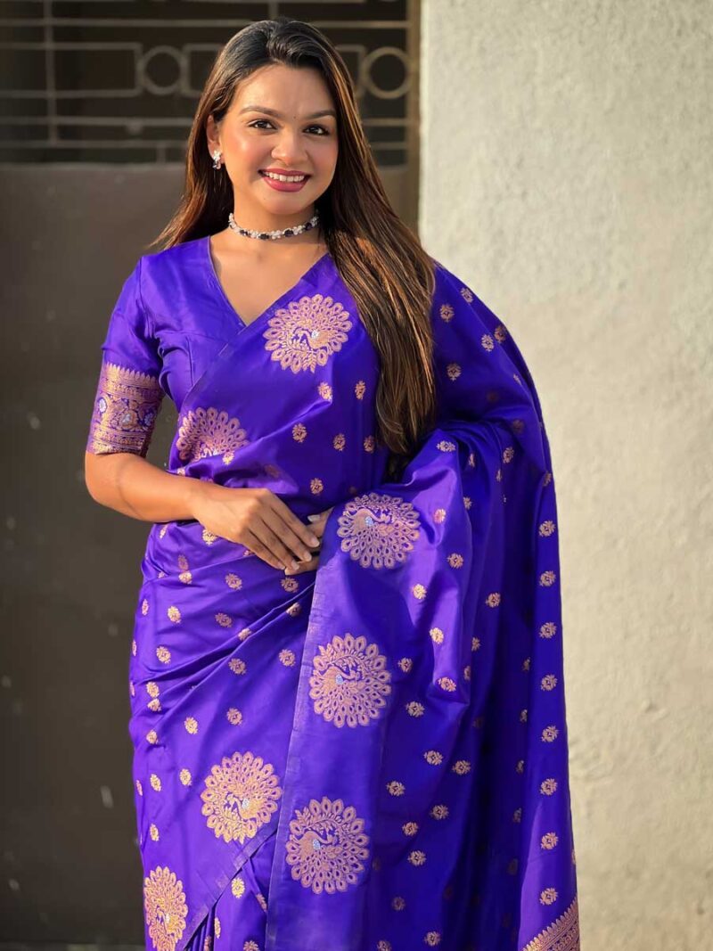 Blue Color Blue Saree - Image 3