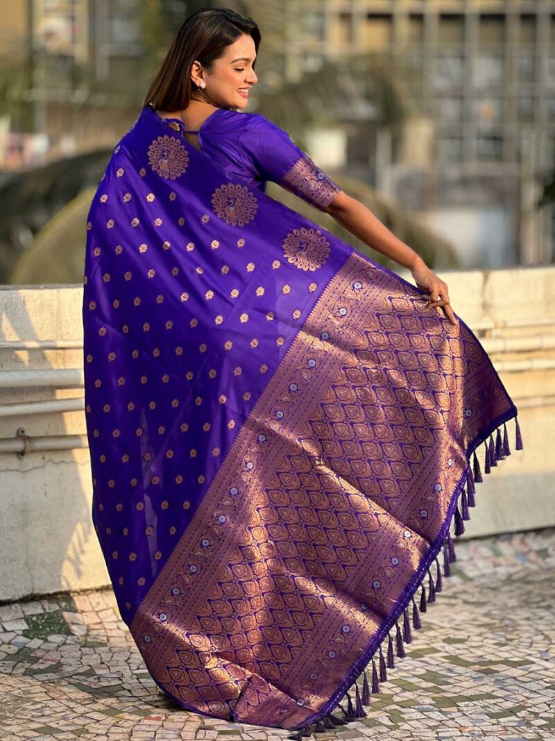 Blue Color Blue Saree - Image 2