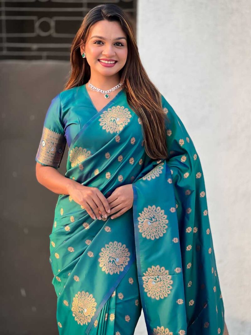 Rama Color Rama Saree - Image 3