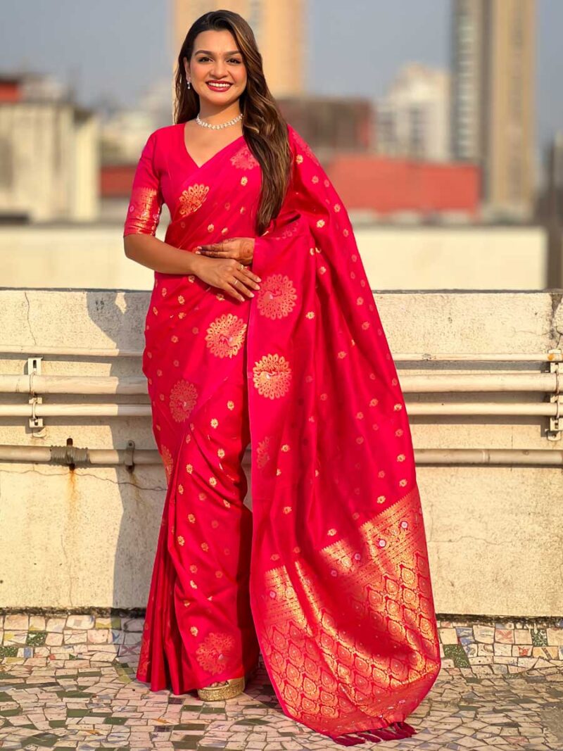 Pink Color Pink Saree - Image 4