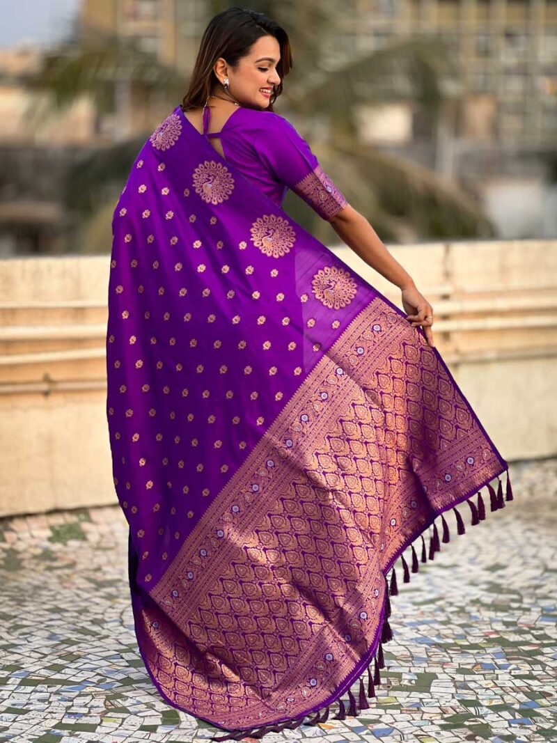 Purple Color Purple Saree - Image 2