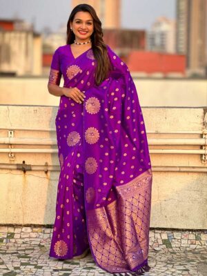 Purple Color Purple Saree