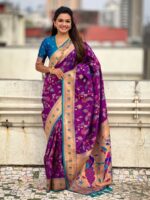 Purple Color Firozi Saree