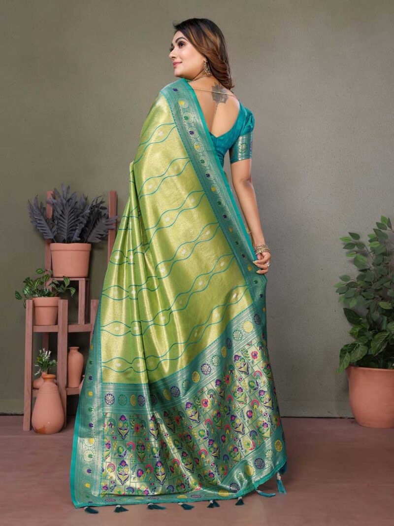 Pista Color Rama Saree - Image 2