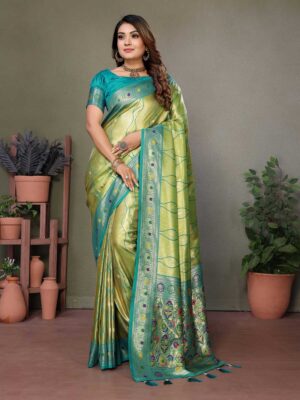 Pista Color Rama Saree