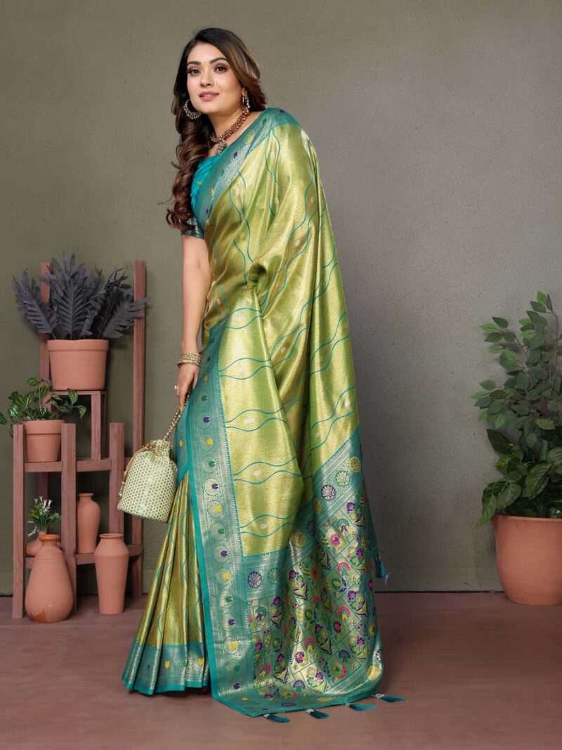 Pista Color Rama Saree - Image 4