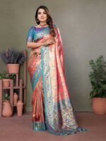 Red Color Purple Saree