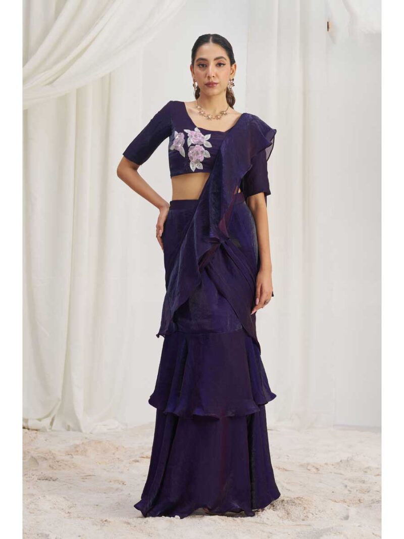 Wine Color Wine Saree
