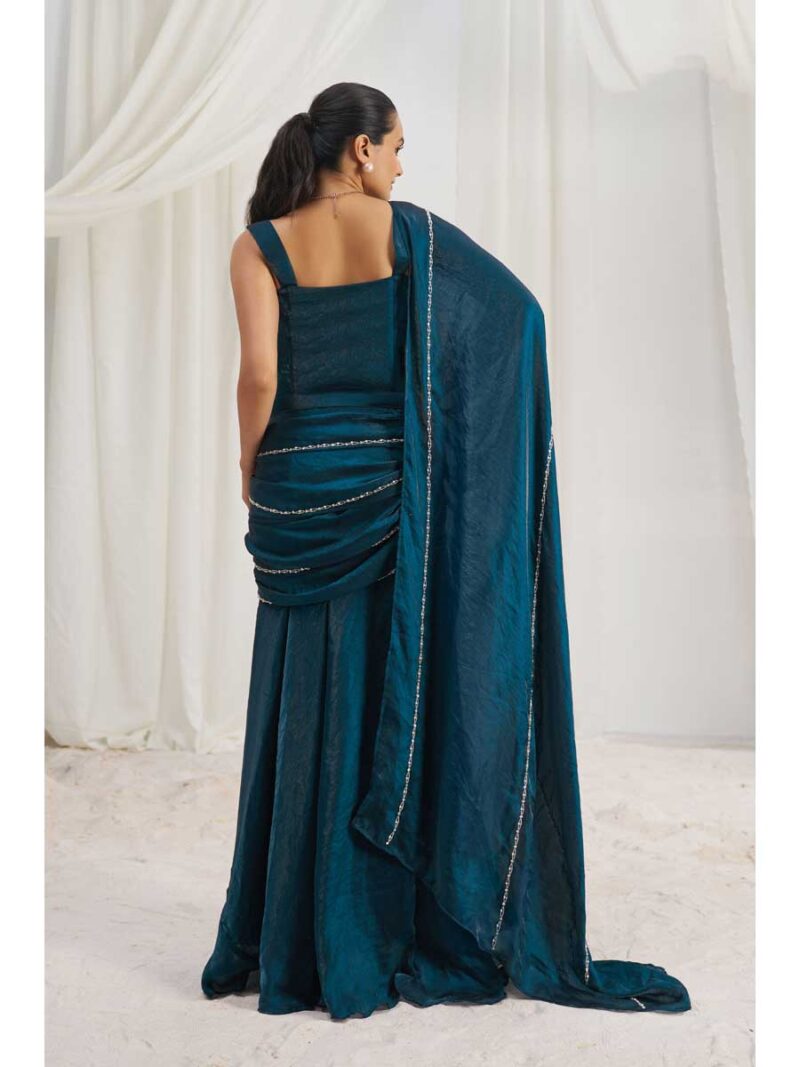 Nevy Blue Color Nevy Blue Saree - Image 2