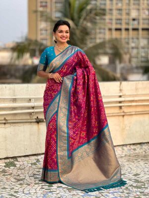 Maroon Color Firozi Saree